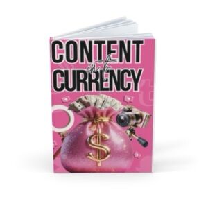 Content is Currency Pink Notebook